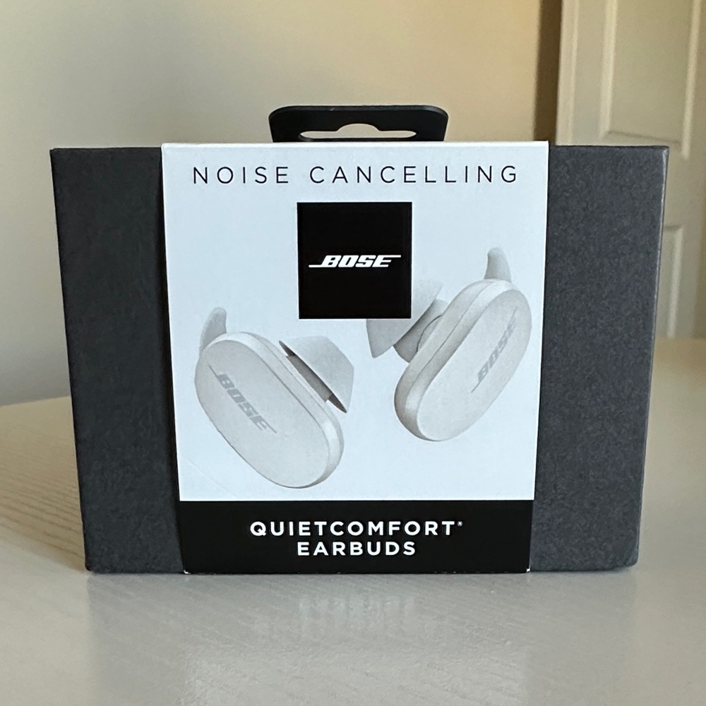 New (open box) Bose QuietComfort Earbuds in Soapstone + ANC
